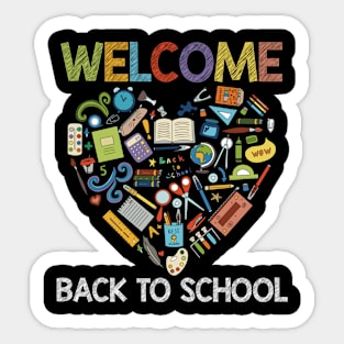 Welcome Back To School Teachers Students Sticker